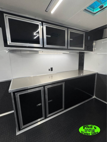 New 2026 Stallion Manufacturing LLC 8.5X28 RACE TRAILER Car / Racing Trailer UPGRADED 7000 LB TORSION AXLES / ROADSIDE CABINETS / SCREWLESS .080 EXTERIOR / REAR WING WITH LOADING LIGHTS