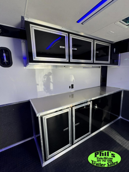 New 2026 Stallion Manufacturing LLC 8.5X28 RACE TRAILER Car / Racing Trailer UPGRADED 7000 LB TORSION AXLES / ROADSIDE CABINETS / SCREWLESS .080 EXTERIOR / REAR WING WITH LOADING LIGHTS