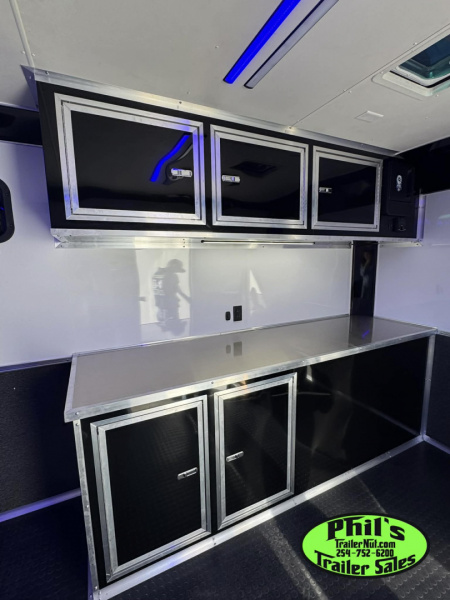 New 2026 Stallion Manufacturing LLC 8.5X28 RACE TRAILER Car / Racing Trailer UPGRADED 7000 LB TORSION AXLES / ROADSIDE CABINETS / SCREWLESS .080 EXTERIOR / REAR WING WITH LOADING LIGHTS