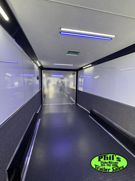 New 2026 Stallion Manufacturing LLC 8.5X28 RACE TRAILER Car / Racing Trailer UPGRADED 7000 LB TORSION AXLES / ROADSIDE CABINETS / SCREWLESS .080 EXTERIOR / REAR WING WITH LOADING LIGHTS