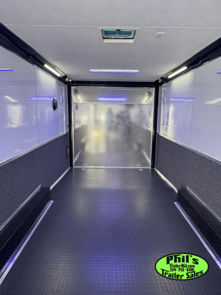 New 2026 Stallion Manufacturing LLC 8.5X28 RACE TRAILER Car / Racing Trailer UPGRADED 7000 LB TORSION AXLES / ROADSIDE CABINETS / SCREWLESS .080 EXTERIOR / REAR WING WITH LOADING LIGHTS