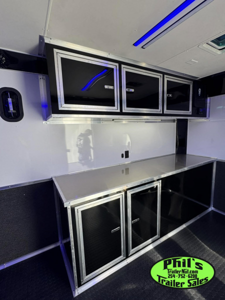 New 2026 Stallion Manufacturing LLC 8.5X28 RACE TRAILER Car / Racing Trailer UPGRADED 7000 LB TORSION AXLES / ROADSIDE CABINETS / SCREWLESS .080 EXTERIOR / REAR WING WITH LOADING LIGHTS