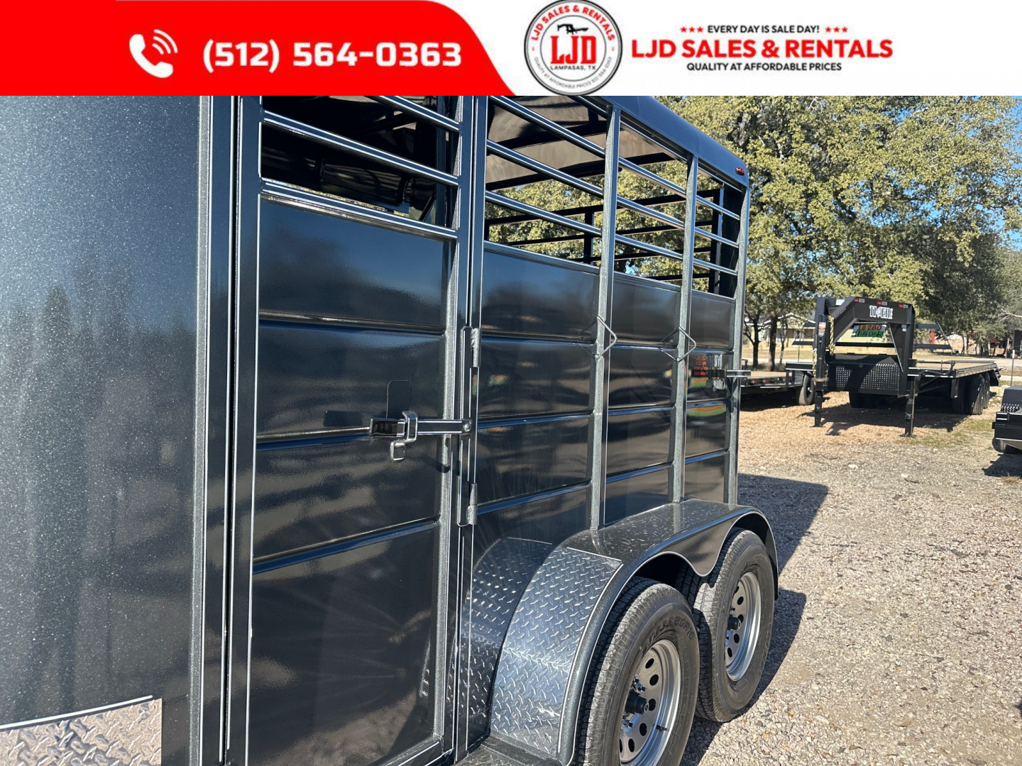 New 2026 Calico 6'X12'X7' 2 Horse Slant Trailer