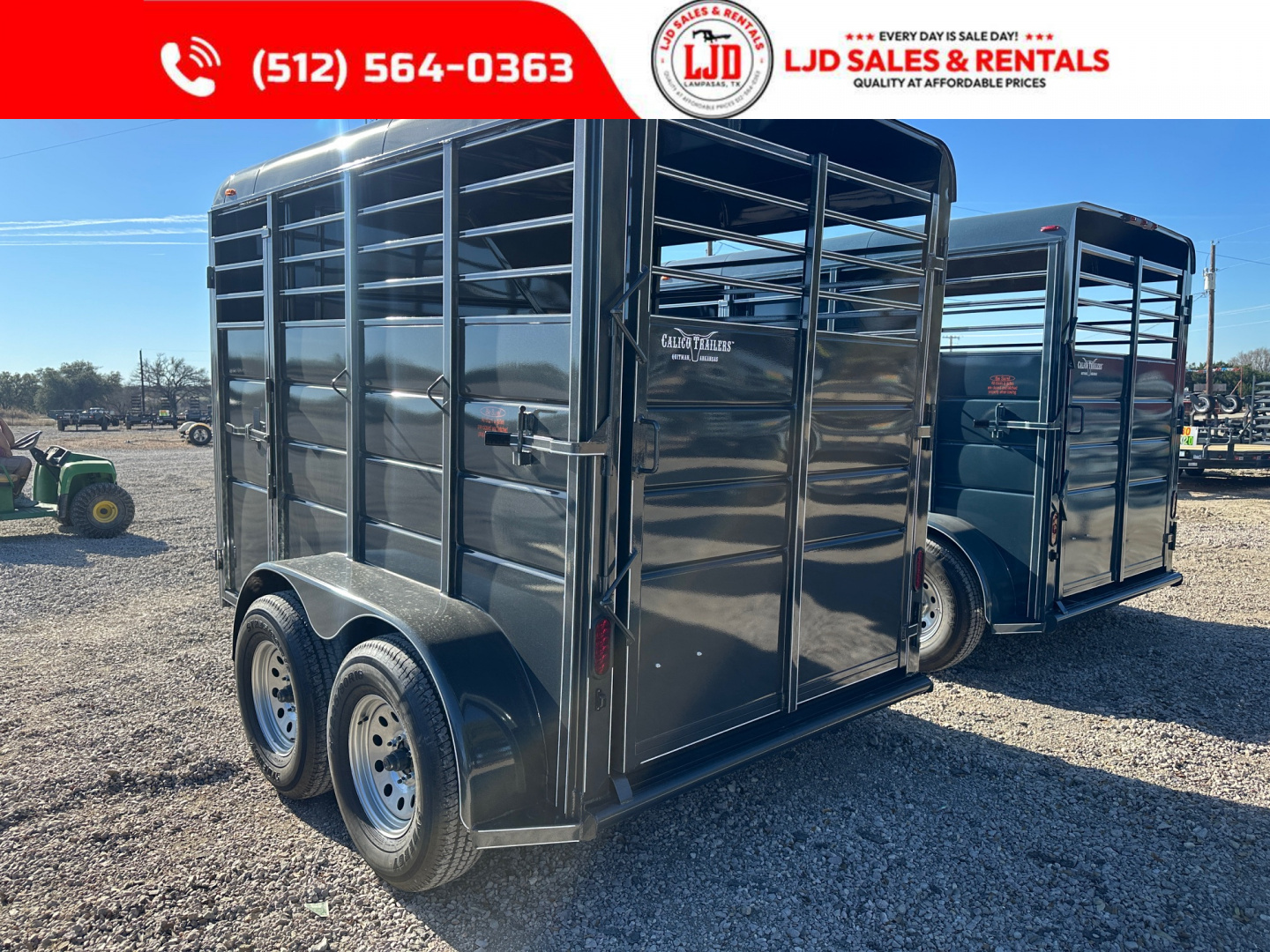 New 2026 Calico 6'X12'X7' 2 Horse Slant Trailer