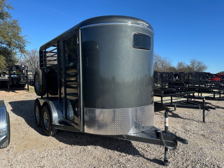 New 2026 Calico 6'X12'X7' 2 Horse Slant Trailer