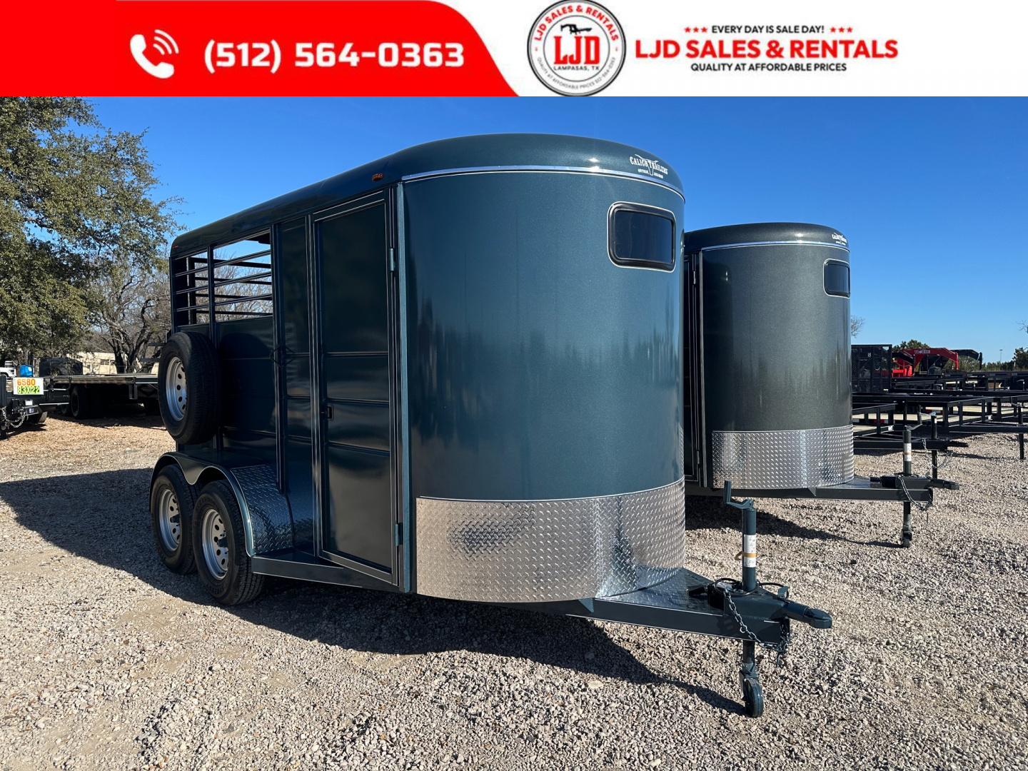 New 2026 Calico 6'X13'X7' 2 Horse Slant Trailer