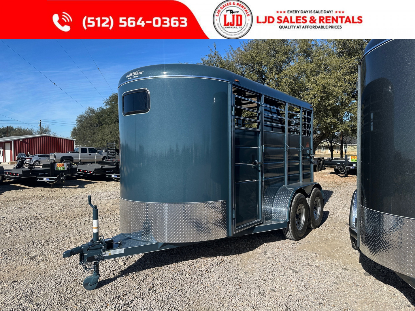 New 2026 Calico 6'X13'X7' 2 Horse Slant Trailer