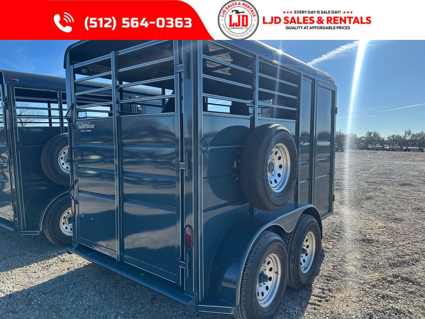 New 2026 Calico 6'X13'X7' 2 Horse Slant Trailer