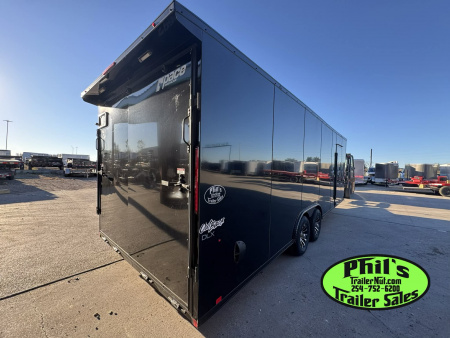 New Pace American 8.5X24 Cargo / Enclosed Trailer REAR WING & UPGRADED .080 SCREWLESS EXTERIOR car hauler ALUMINUM WHEEL UPGRADE!!!