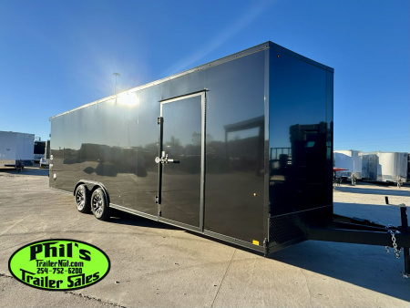 New Pace American 8.5X24 Cargo / Enclosed Trailer REAR WING & UPGRADED .080 SCREWLESS EXTERIOR car hauler ALUMINUM WHEEL UPGRADE!!!