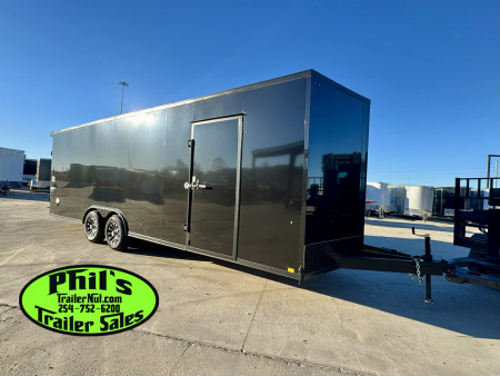 New Pace American 8.5X24 Cargo / Enclosed Trailer REAR WING & UPGRADED .080 SCREWLESS EXTERIOR car hauler ALUMINUM WHEEL UPGRADE!!!