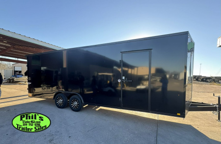 New Pace American 8.5X24 Cargo / Enclosed Trailer REAR WING & UPGRADED .080 SCREWLESS EXTERIOR car hauler ALUMINUM WHEEL UPGRADE!!!
