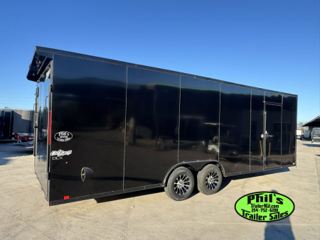 New Pace American 8.5X24 Cargo / Enclosed Trailer REAR WING & UPGRADED .080 SCREWLESS EXTERIOR car hauler ALUMINUM WHEEL UPGRADE!!!