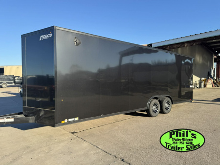 New Pace American 8.5X24 Cargo / Enclosed Trailer REAR WING & UPGRADED .080 SCREWLESS EXTERIOR car hauler ALUMINUM WHEEL UPGRADE!!!