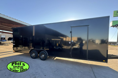 New Pace American 8.5X24 Cargo / Enclosed Trailer REAR WING & UPGRADED .080 SCREWLESS EXTERIOR car hauler ALUMINUM WHEEL UPGRADE!!!