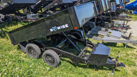 New 2026 BWise 6x10 Deckover Dump Trailer w/ One Piece Gate (7K GVW)
