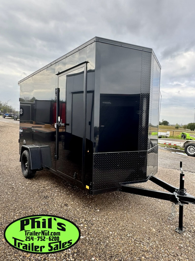 New Pace American 6X12 ENCLOSED TRAILER Cargo / Enclosed Trailer WING & BLACKOUT PACKAGE!