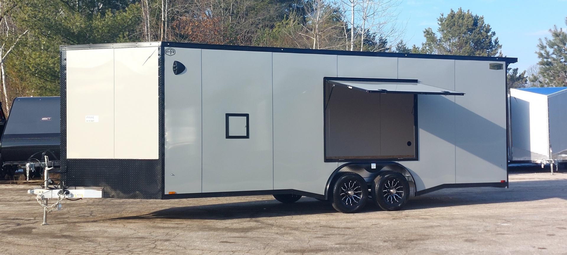 New 8 X 22 SNOWMOBILE/CAR HAULER ENCLOSED 5200# AXLES ALL ALUMINUM 2026 LIGHTNING