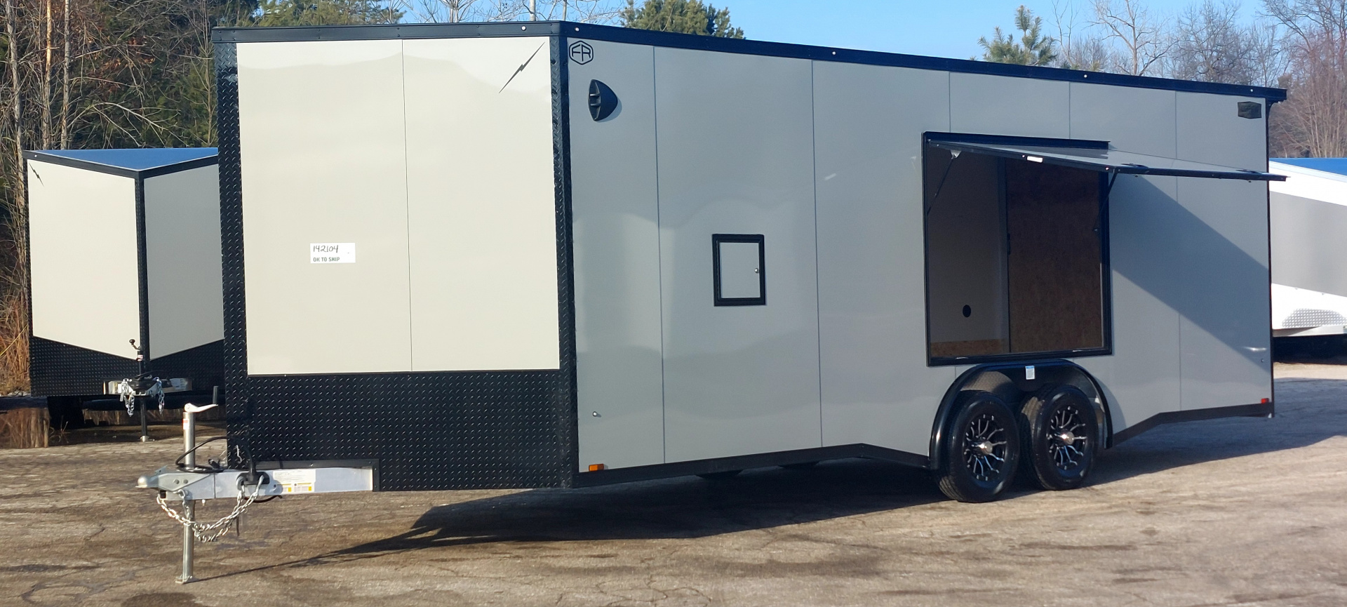 New 8 X 22 SNOWMOBILE/CAR HAULER ENCLOSED 5200# AXLES ALL ALUMINUM 2026 LIGHTNING