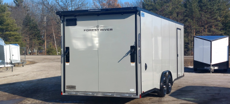 New 8 X 22 SNOWMOBILE/CAR HAULER ENCLOSED 5200# AXLES ALL ALUMINUM 2026 LIGHTNING