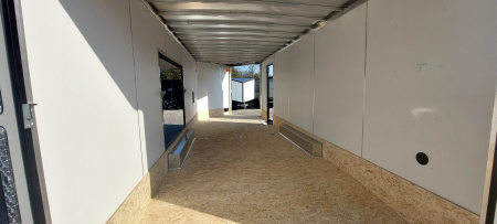 New 8 X 22 SNOWMOBILE/CAR HAULER ENCLOSED 5200# AXLES ALL ALUMINUM 2026 LIGHTNING