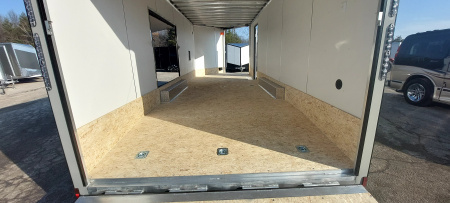 New 8 X 22 SNOWMOBILE/CAR HAULER ENCLOSED 5200# AXLES ALL ALUMINUM 2026 LIGHTNING