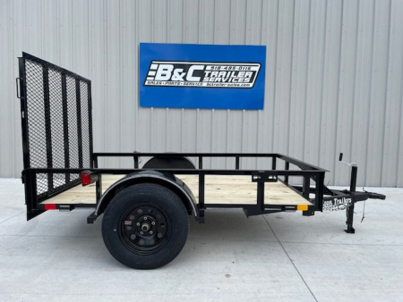 New 2026 DAVIDSON 5X8 SINGLE AXLE ANGLE TOP UTILITY TRAILER W/4' GATE