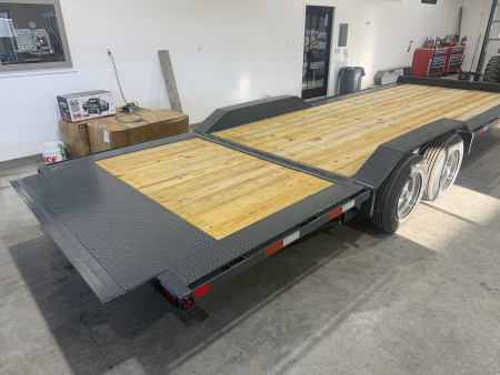 New 2026 HT Trailer Equipment Trailer 24' 16K Hydraulic Tail