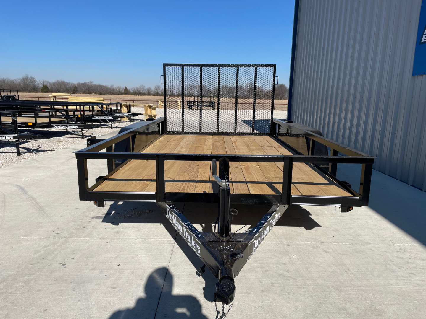 New 2026 DAVIIDSON 77X12 (2) TANDEM 3500lb AXLES, ANGLE TOP 4' GATE UTILITY TRAILER