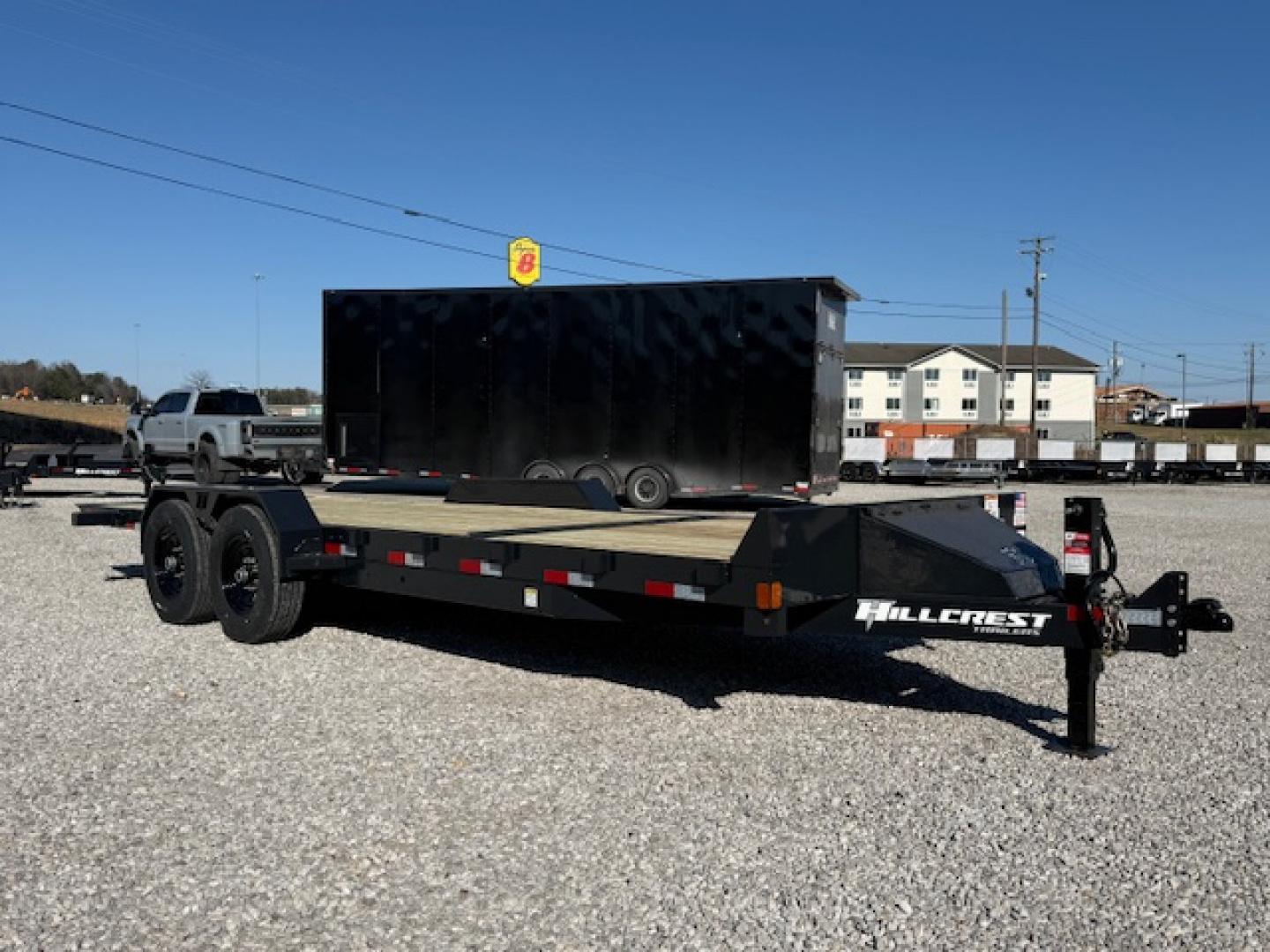 New 2026 Hillcrest Trailers 16+6 16k w/tool box Equipment Trailer