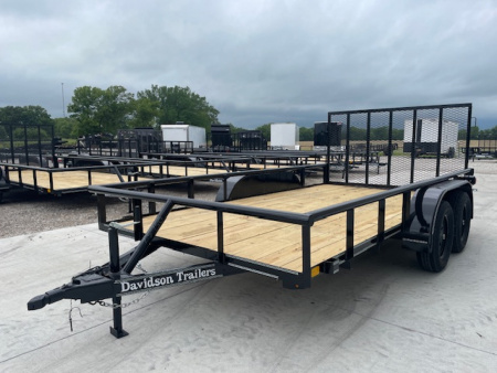 New 2026 DAVIDSON 83X14 TANDEM AXLE PIPE TOP UTILITY W/4' GATE