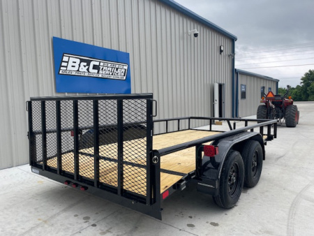 New 2026 DAVIDSON 83X14 (2)TANDEM AXLE PIPE TOP UTILITY W/36" GATE, DOVETAIL