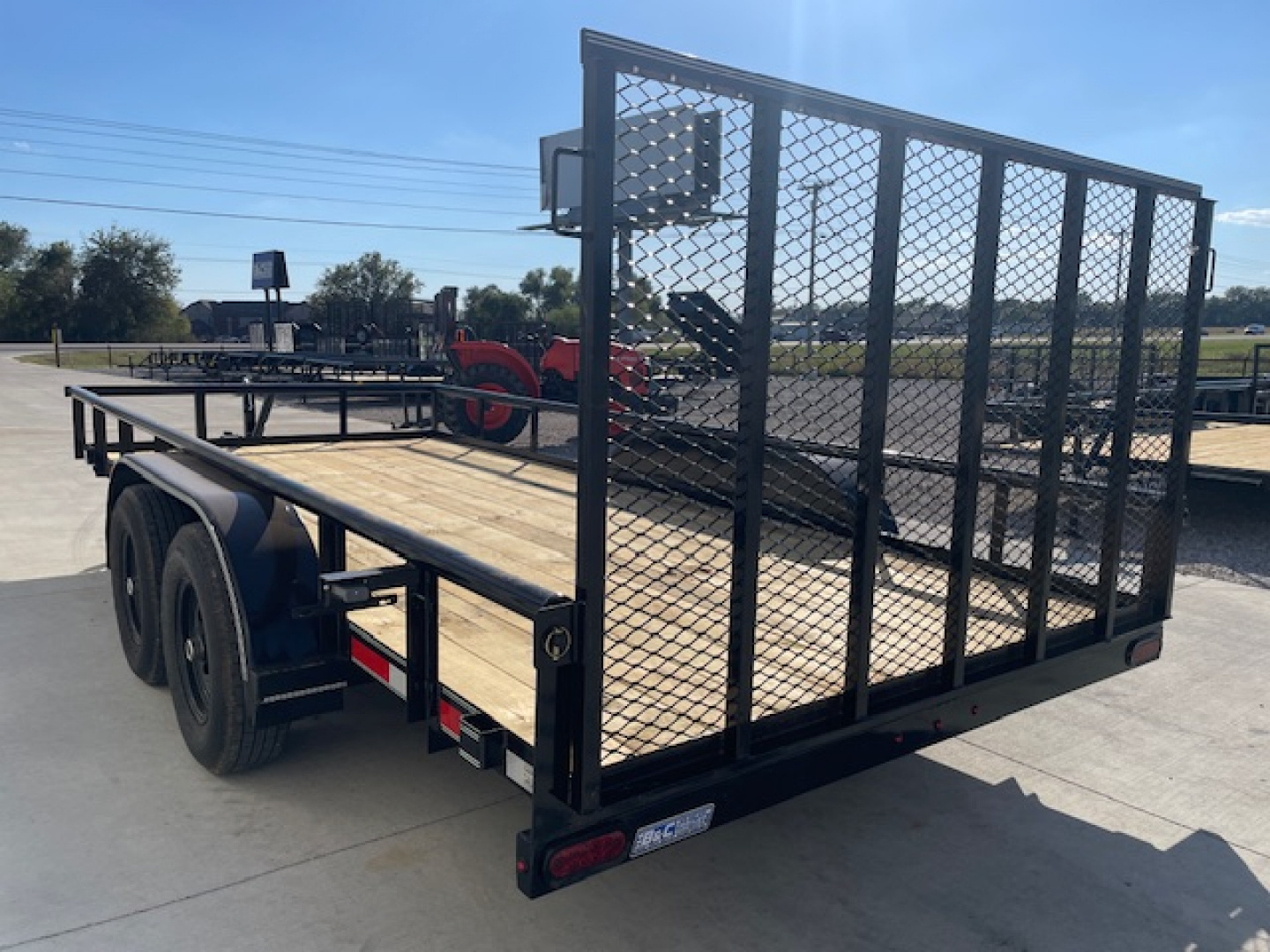 New 2026 DAVIDSON 83X16 PIPE TOP UTILITY ,TANDEM 5200lb AXLES, 1 BRAKE AXLE, GVWR 9900lbs W/4' GATE