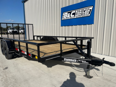 New 2026 DAVIDSON 83X16 PIPE TOP UTILITY ,TANDEM 5200lb AXLES, 1 BRAKE AXLE, GVWR 9900lbs W/4' GATE