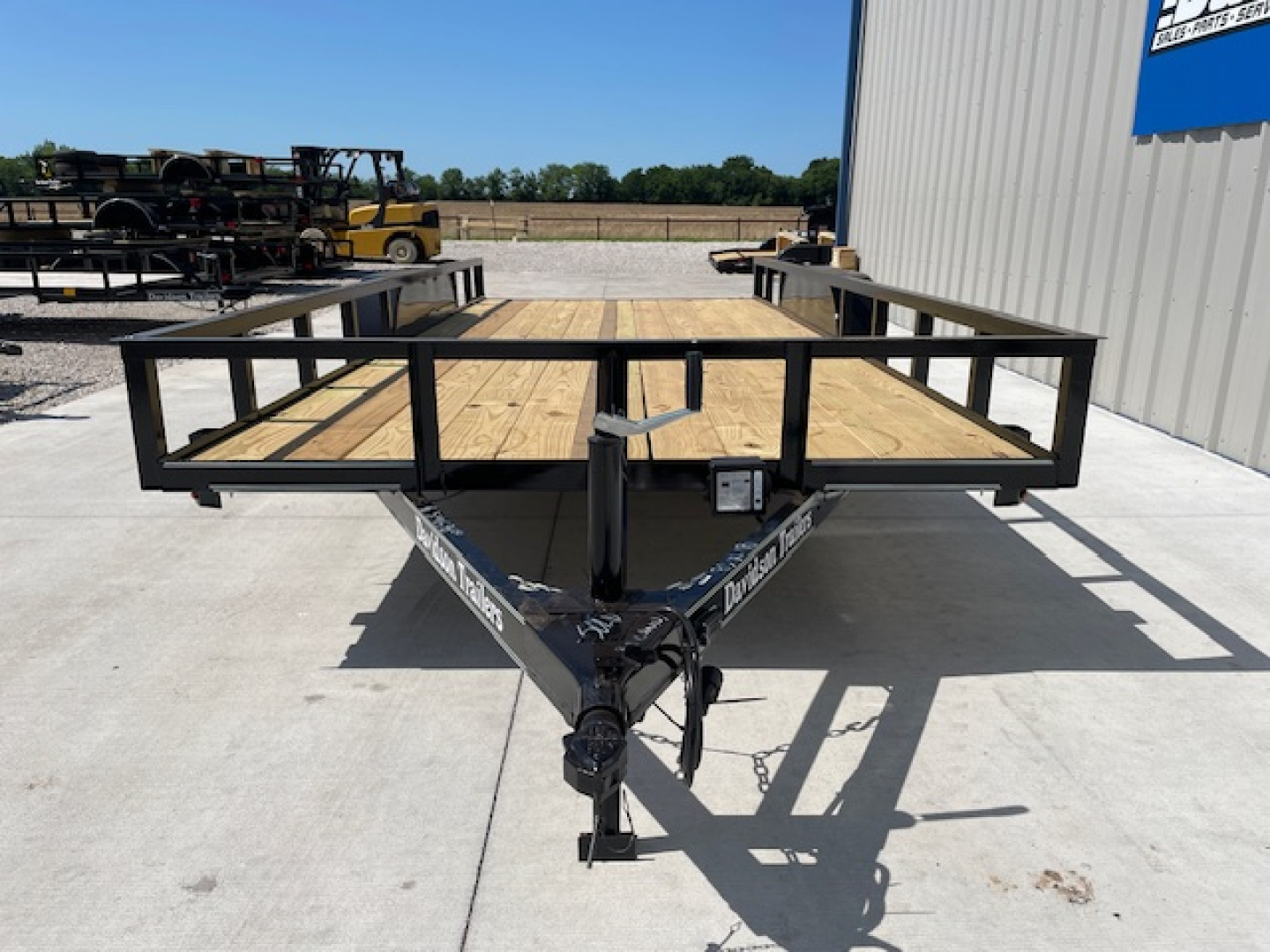 New 2026 DAVIDSON 83X18 TANDEM 3500lb AXLES, ANGLE TOP UTILITY W 1 BRAKE, SLIDE OUT RAMPS , WRAPPED TONGUE