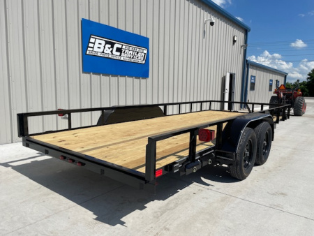 New 2026 DAVIDSON 83X18 TANDEM 3500lb AXLES, ANGLE TOP UTILITY W 1 BRAKE, SLIDE OUT RAMPS , WRAPPED TONGUE