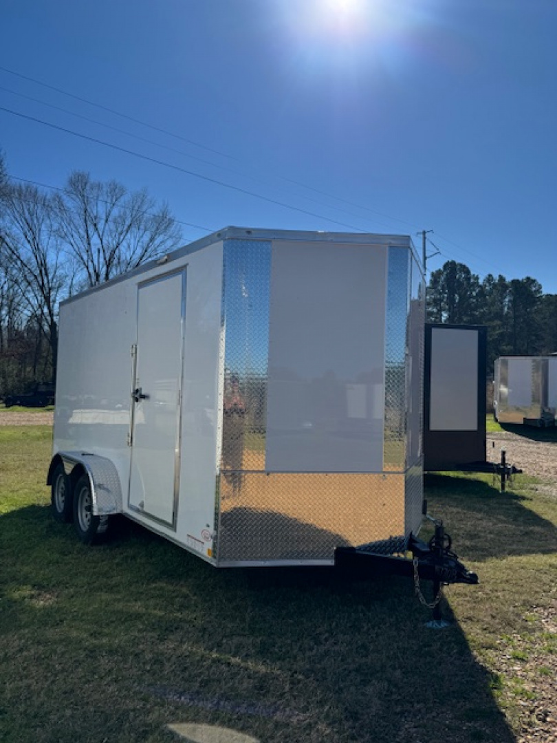 New 2026 Diamond Trailers 7X14TA WHITE Cargo / Enclosed Trailer