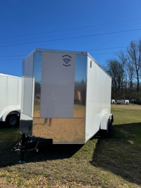 New 2026 Diamond Trailers 7X14TA WHITE Cargo / Enclosed Trailer