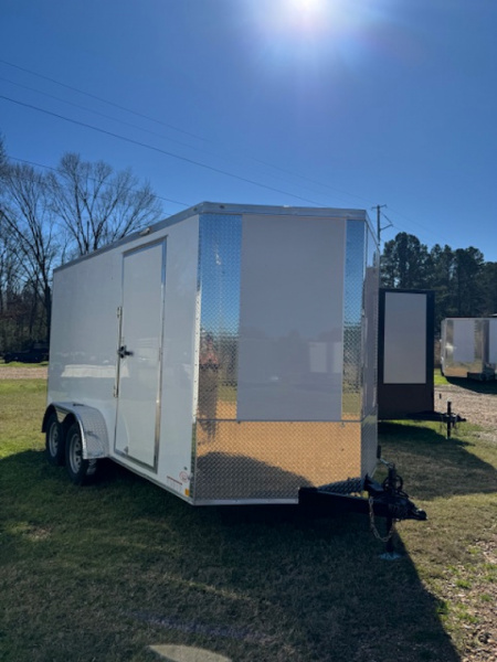 New 2026 Diamond Trailers 7X14TA WHITE Cargo / Enclosed Trailer