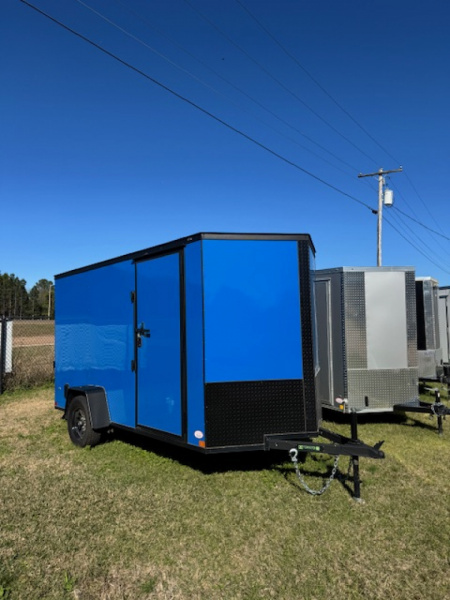 New 2025 Covered Wagon Trailers 6x12 Single Axle BLACKOUT Cargo / Enclosed Trailer