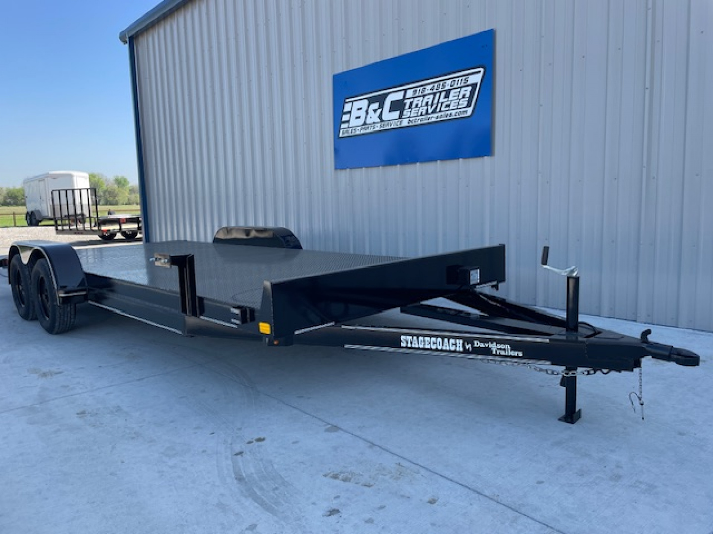 New 2026 DAVIDSON 83X20 STEEL FLOOR CAR HAULER, 2)3500#AXLES, GVWR 7000LBS