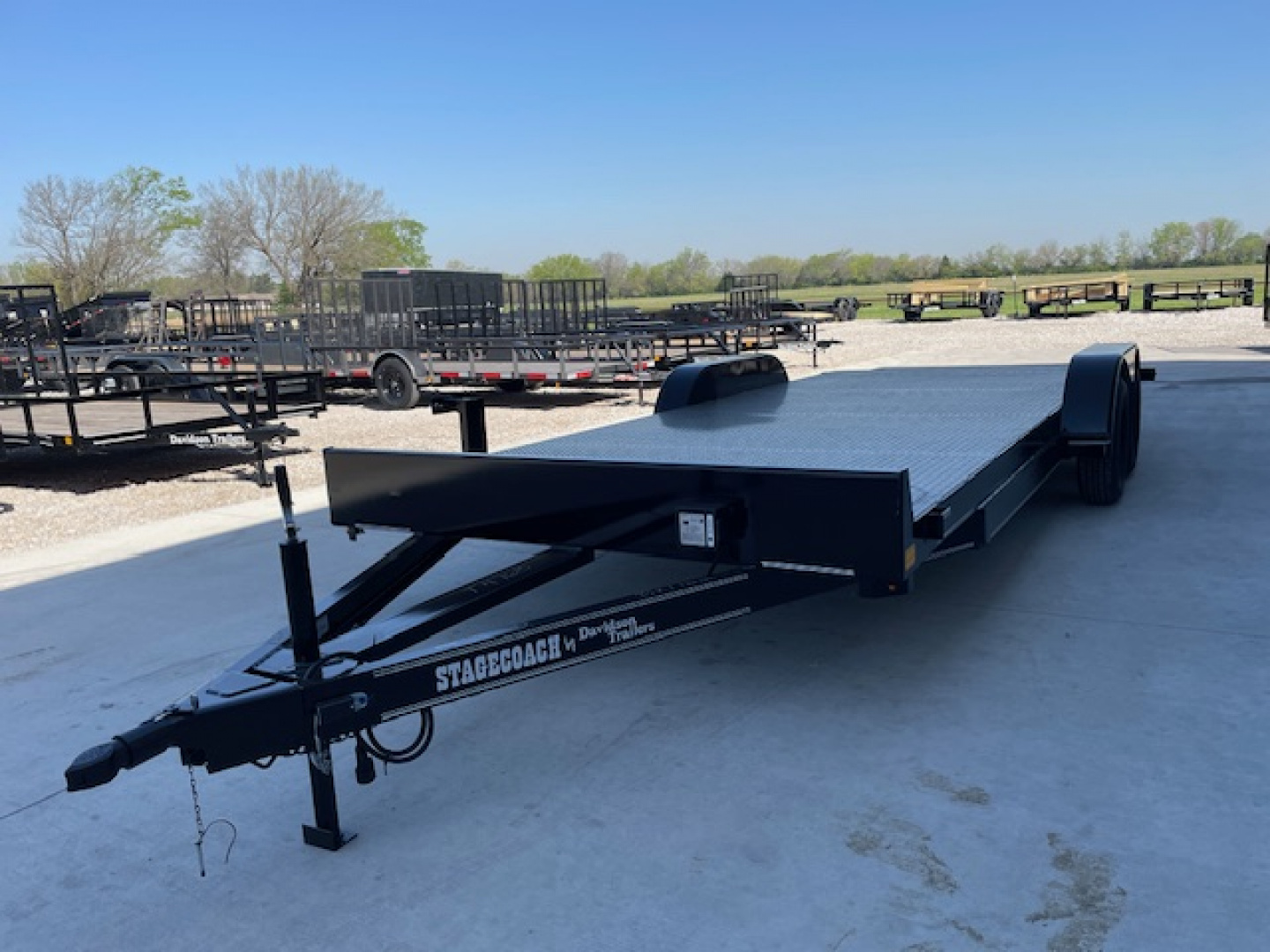 New 2026 DAVIDSON 83X20 STEEL FLOOR CAR HAULER, 2)3500#AXLES, GVWR 7000LBS