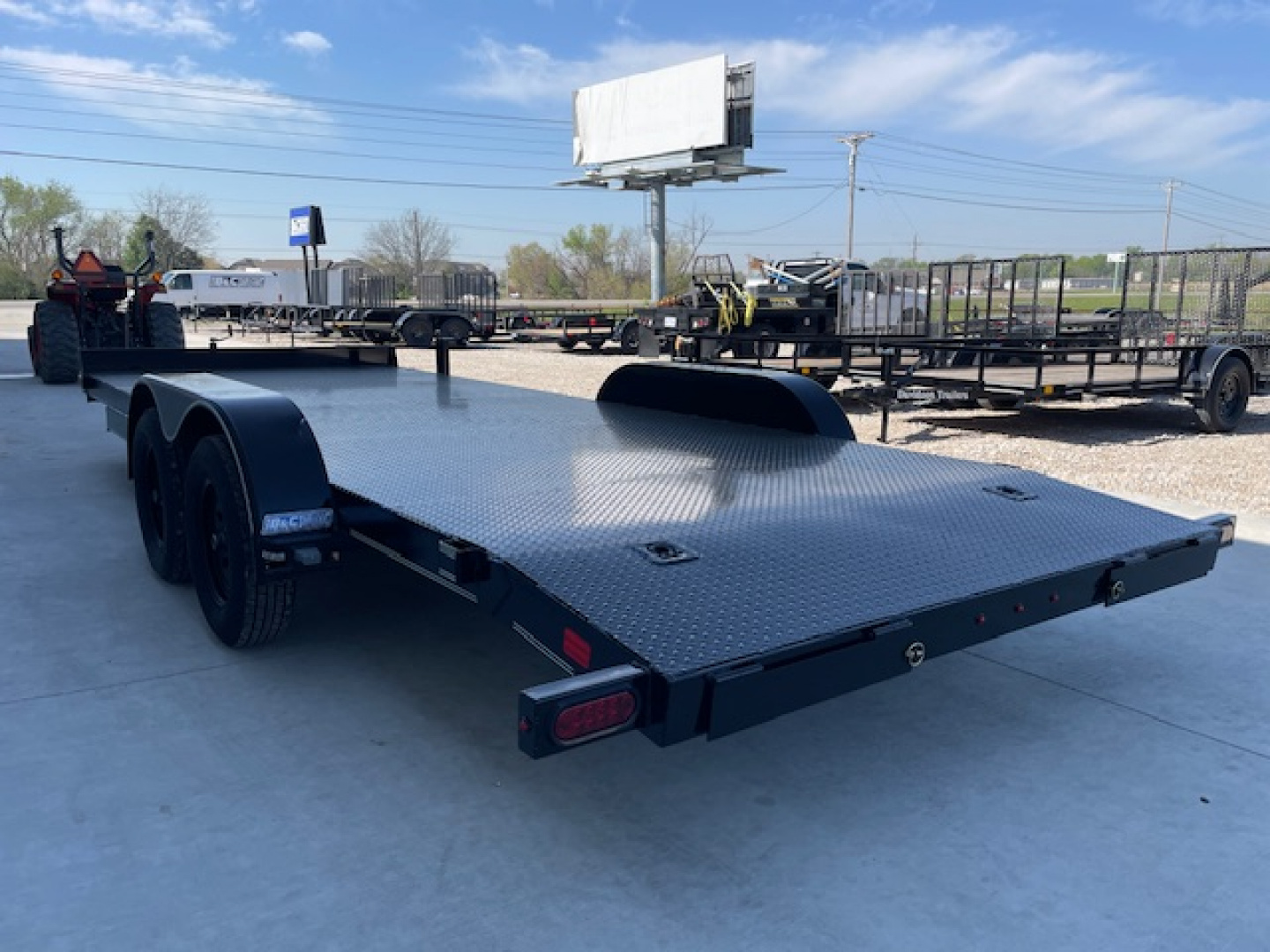 New 2026 DAVIDSON 83X20 STEEL FLOOR CAR HAULER, 2)3500#AXLES, GVWR 7000LBS