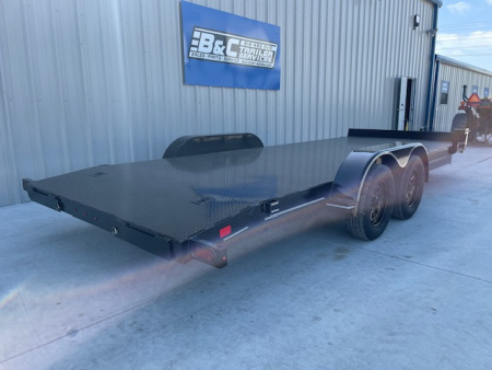 New 2026 DAVIDSON 83X20 STEEL FLOOR CAR HAULER, 2)3500#AXLES, GVWR 7000LBS