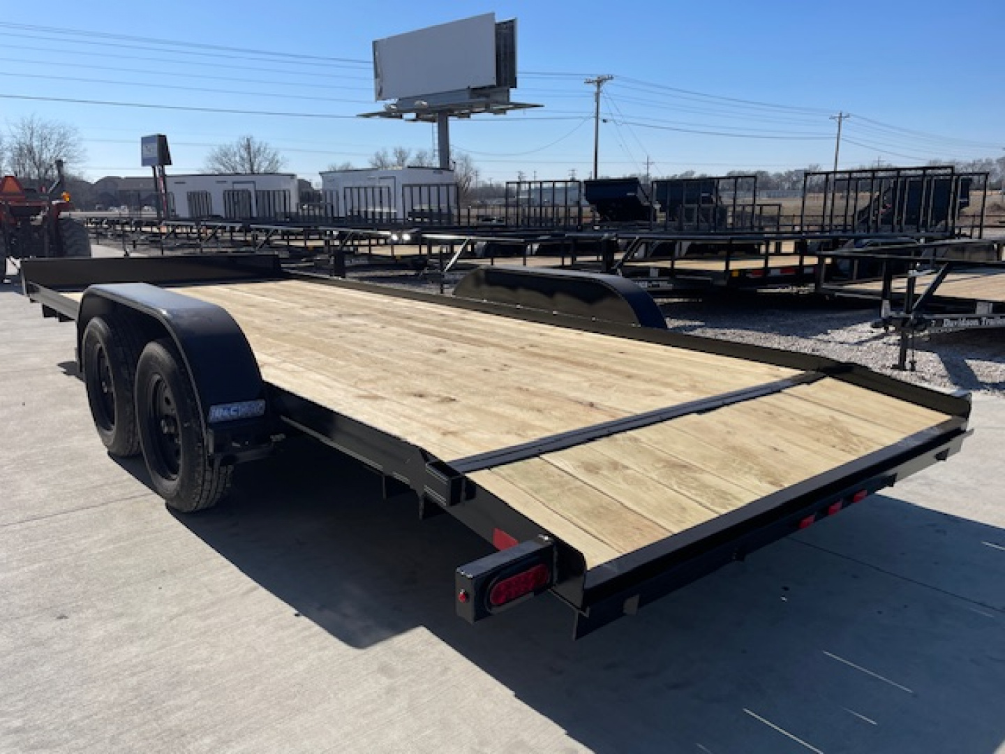 New 2026 DAVIDSON 83X20 CAR HAULER W/ PO RAMPS, WOOD FLOOR, 2' WOOD DOVE, TANDEM (2)3500#AXLES