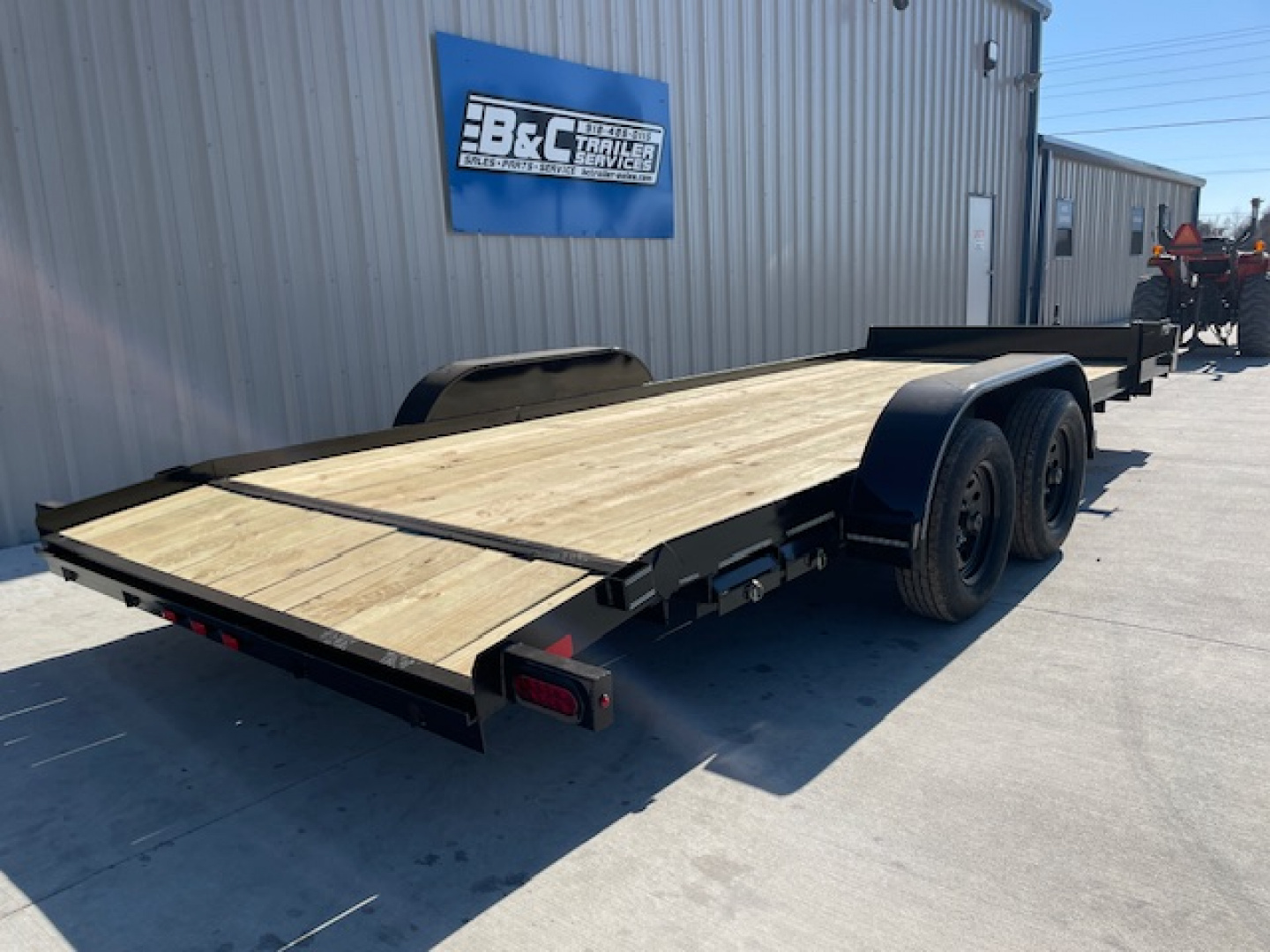 New 2026 DAVIDSON 83X20 CAR HAULER W/ PO RAMPS, WOOD FLOOR, 2' WOOD DOVE, TANDEM (2)3500#AXLES