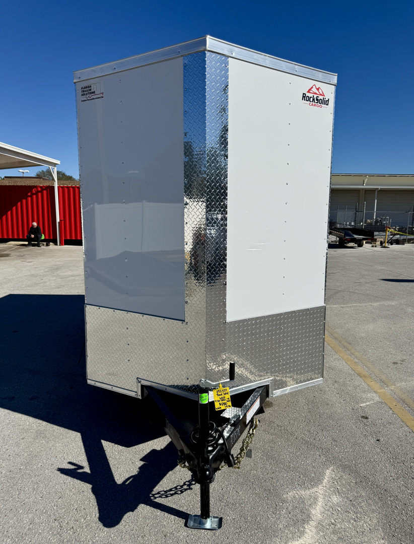 New 2026 Rock Solid Cargo 6x12 7K Double Rear Doors Cargo / Enclosed Trailer
