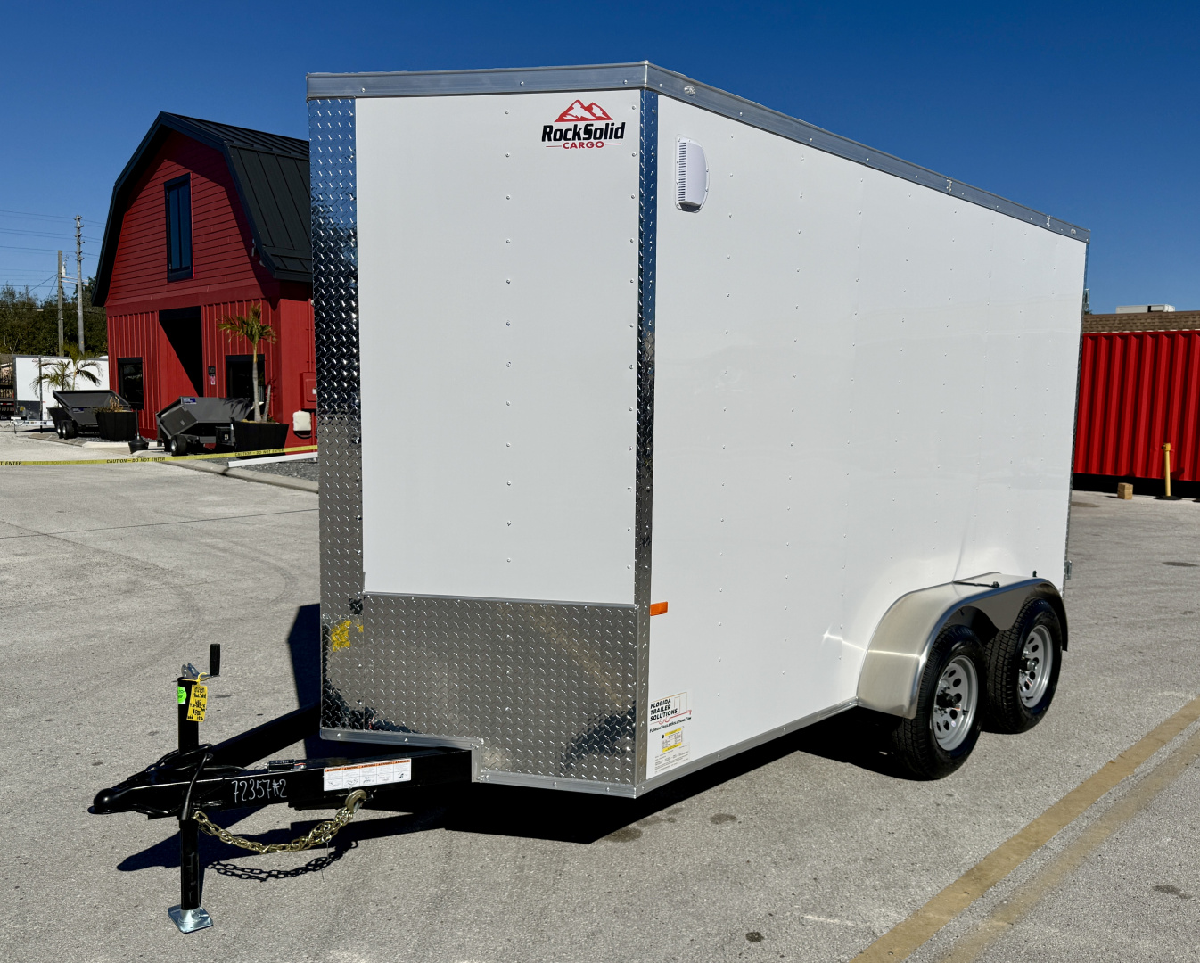 New 2026 Rock Solid Cargo 6x12 7K Double Rear Doors Cargo / Enclosed Trailer