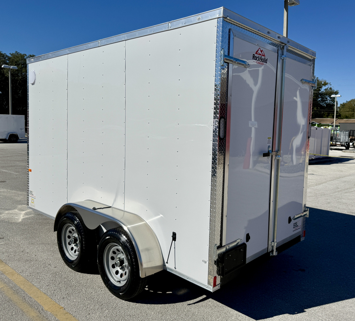 New 2026 Rock Solid Cargo 6x12 7K Double Rear Doors Cargo / Enclosed Trailer