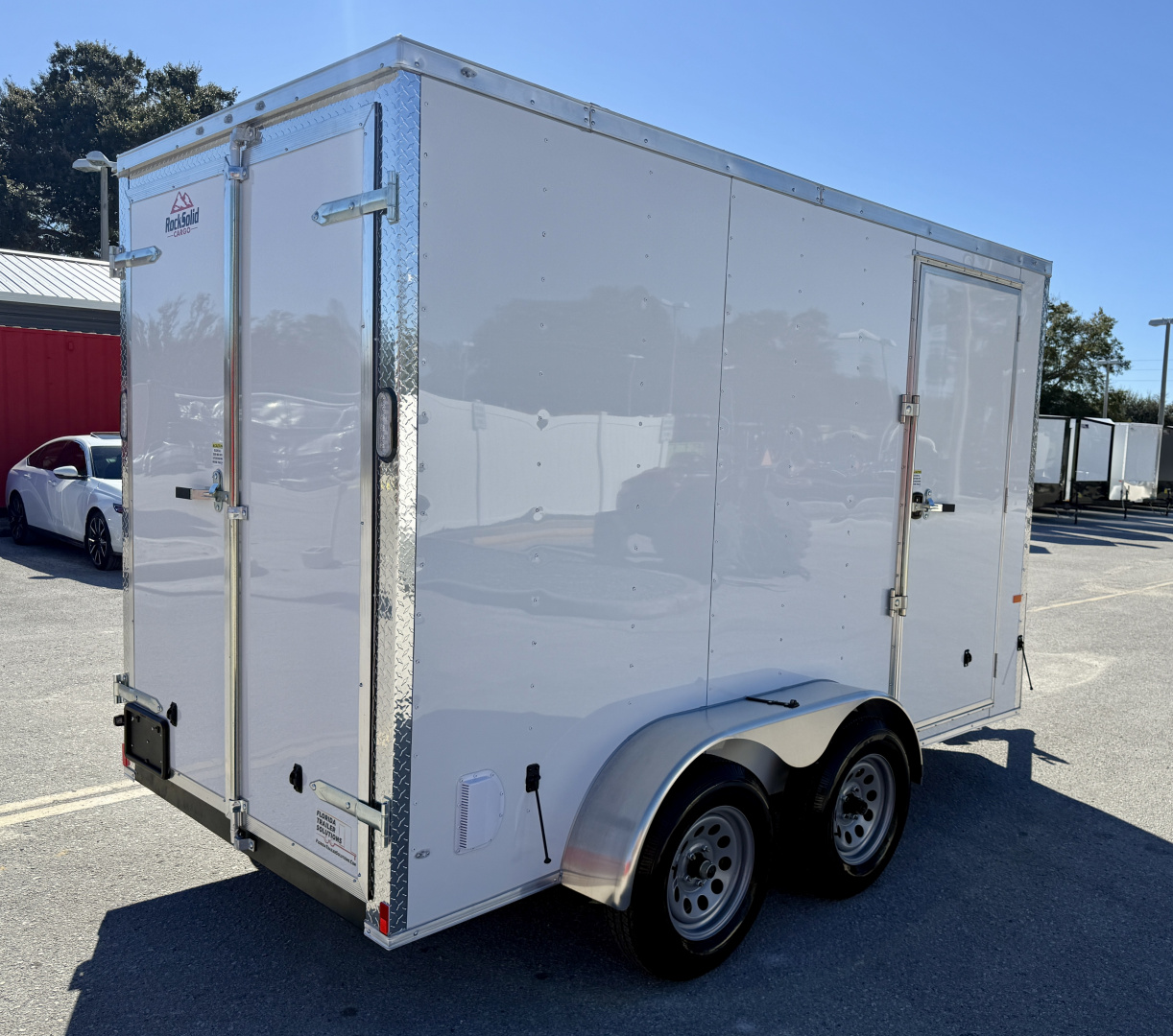 New 2026 Rock Solid Cargo 6x12 7K Double Rear Doors Cargo / Enclosed Trailer